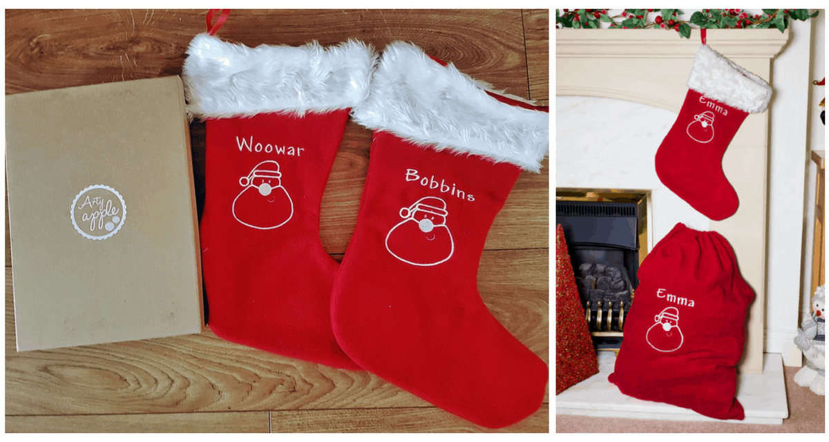 Personalised Christmas Stockings from Arty Apple