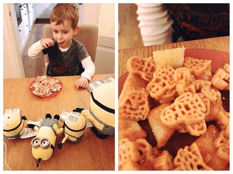 Biggest eating minion spaghetti and making the minions watch