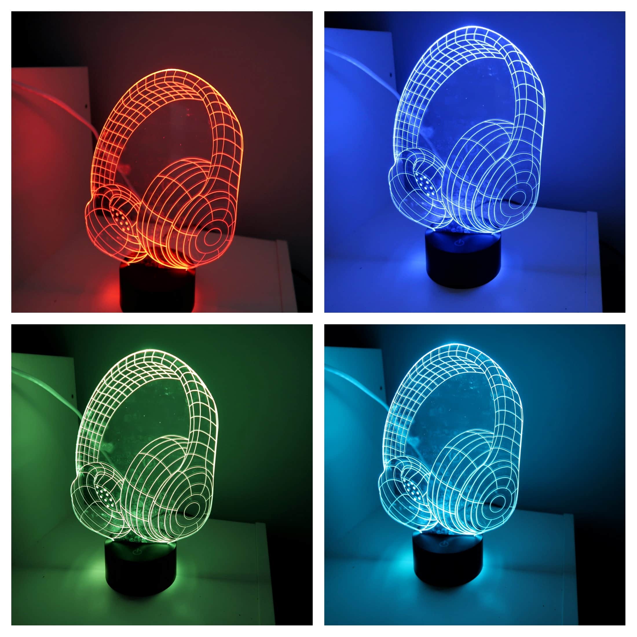 Autism friendly bedroom - colour changing headphone lamp