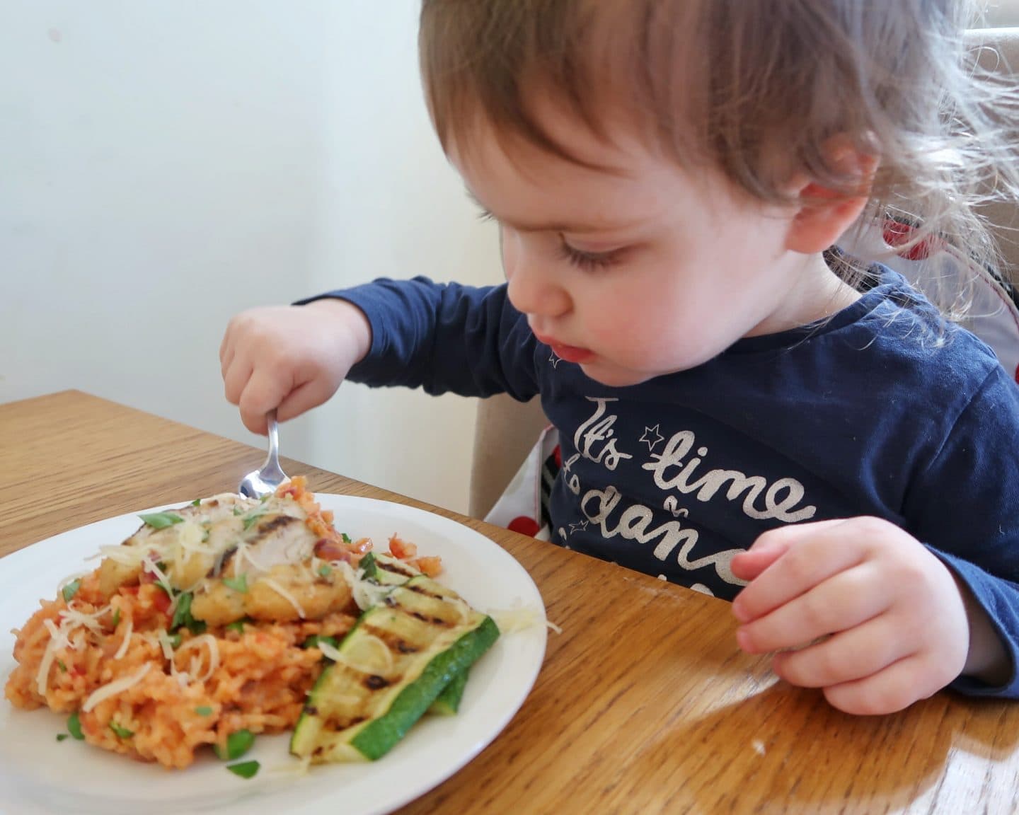 Littlest enjoys her Birds Eye Chicken Chargrills with Risotto Style Rice