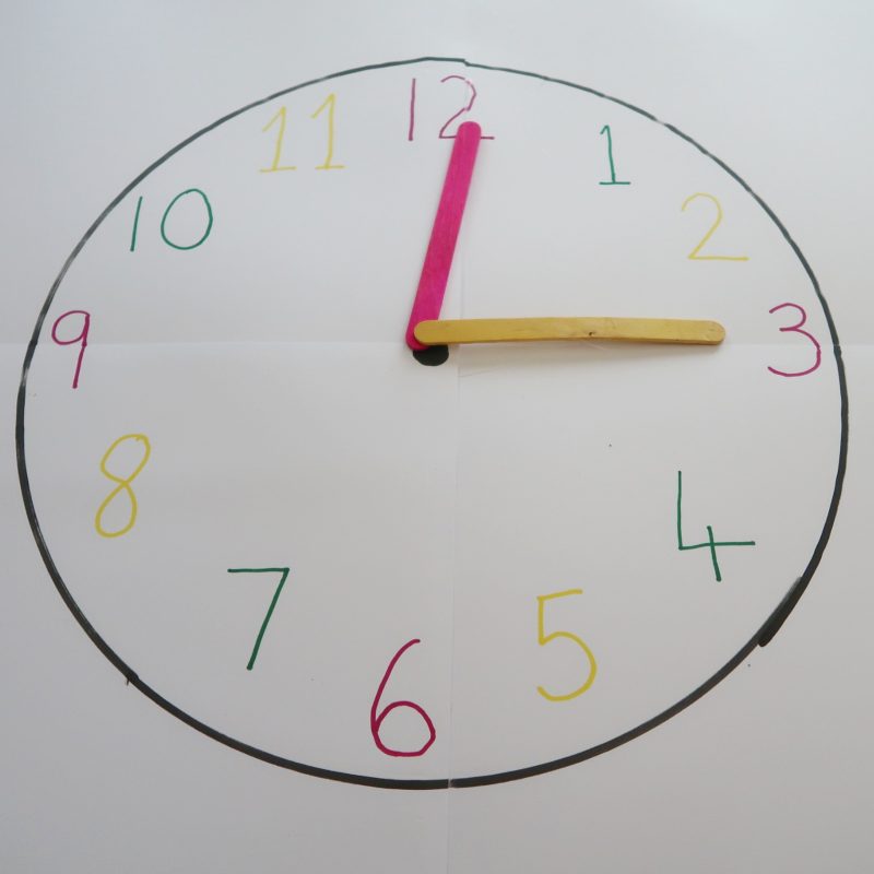 Teaching Children to Tell the Time - giant clock face