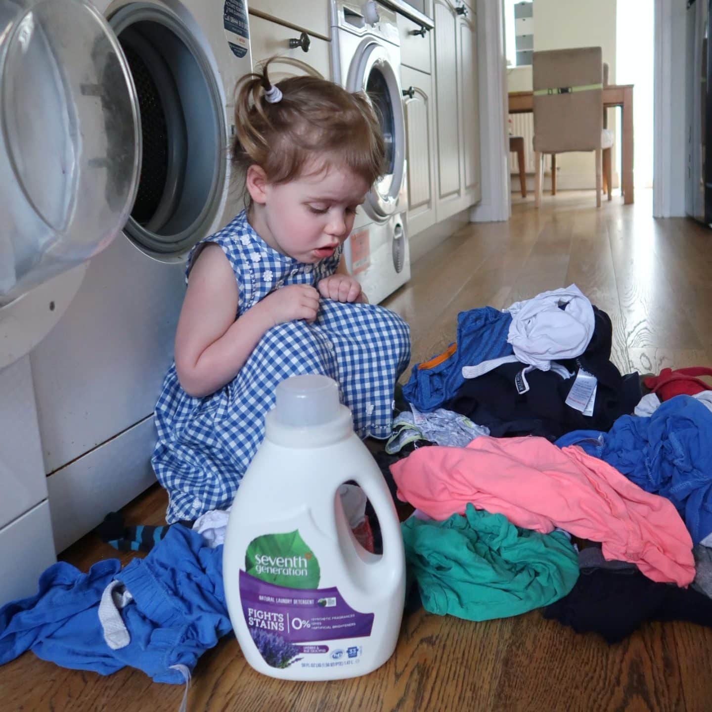 Biggest contemplating her potty mishaps and how Seventh Generation can help