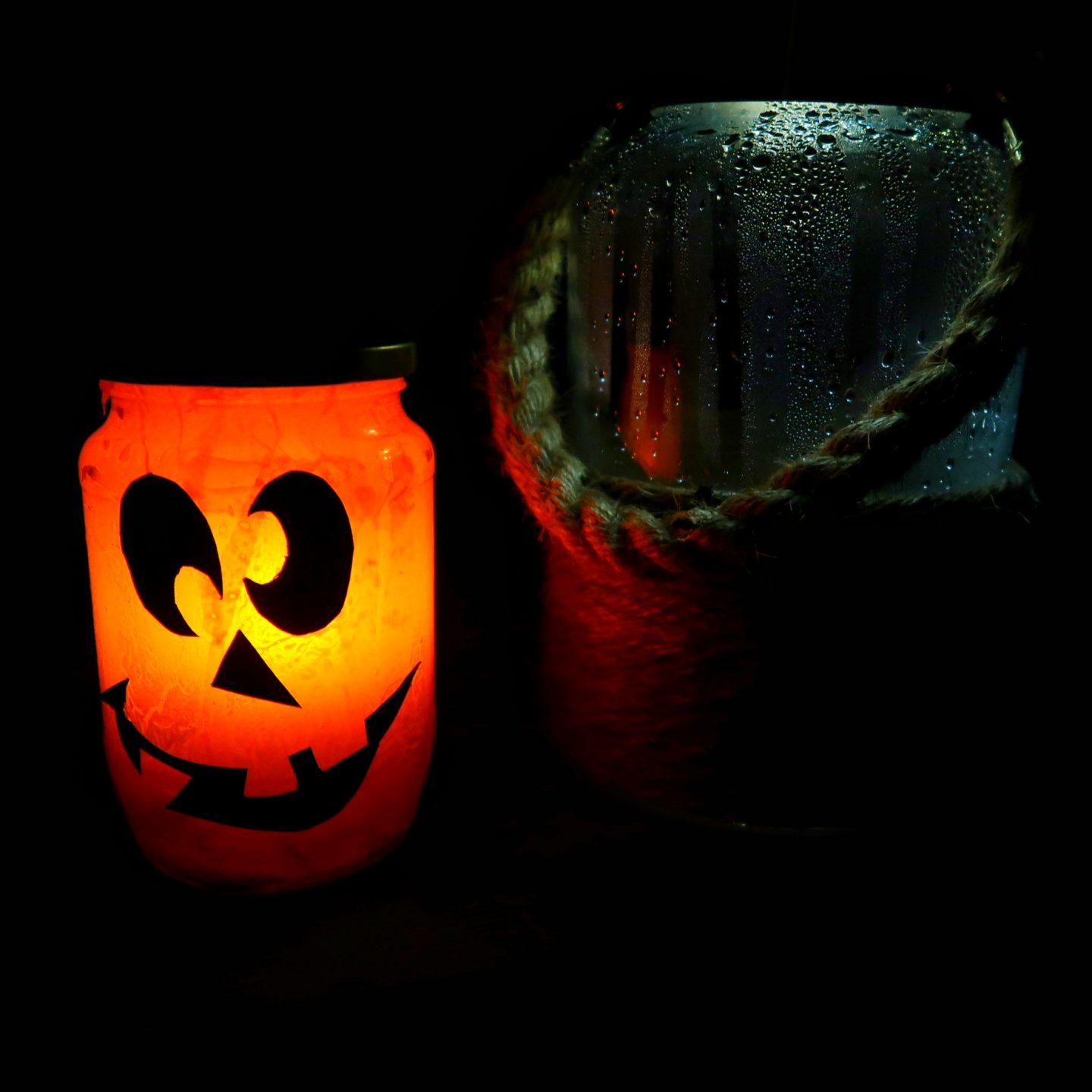 Jar Lantern Craft - Jack O Lantern Jar