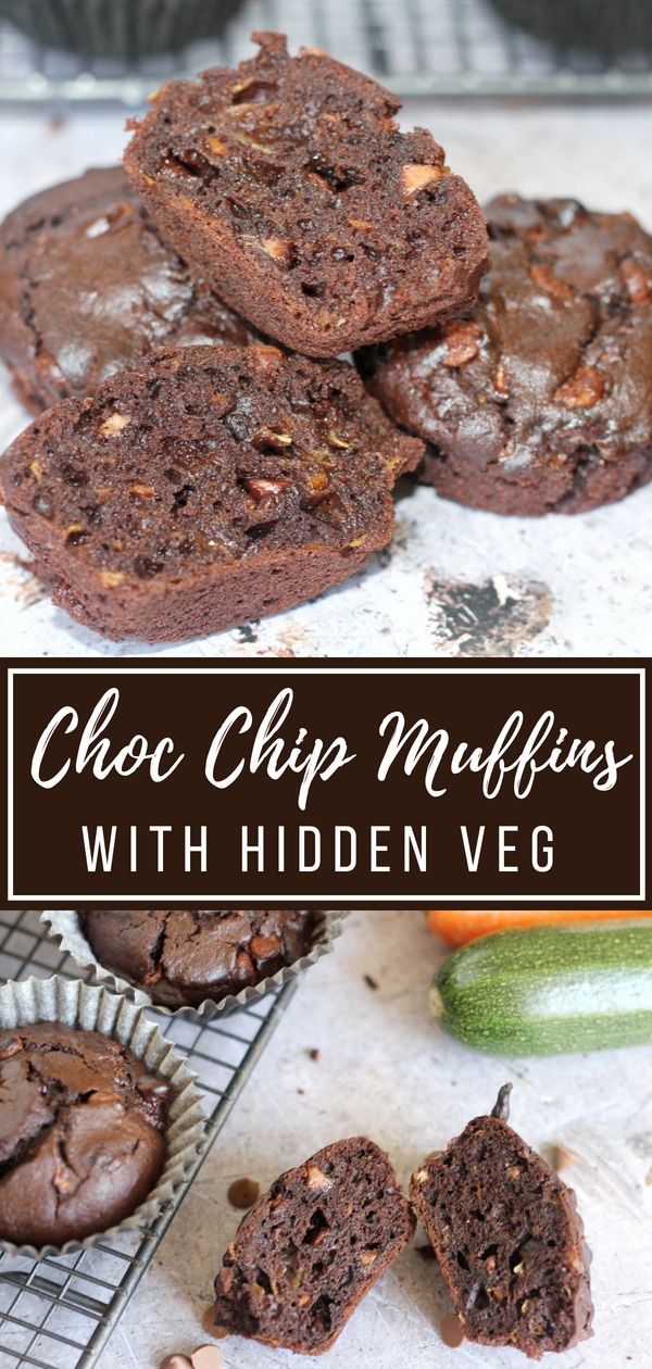 Chocolate Chip Muffins with Hidden Veg