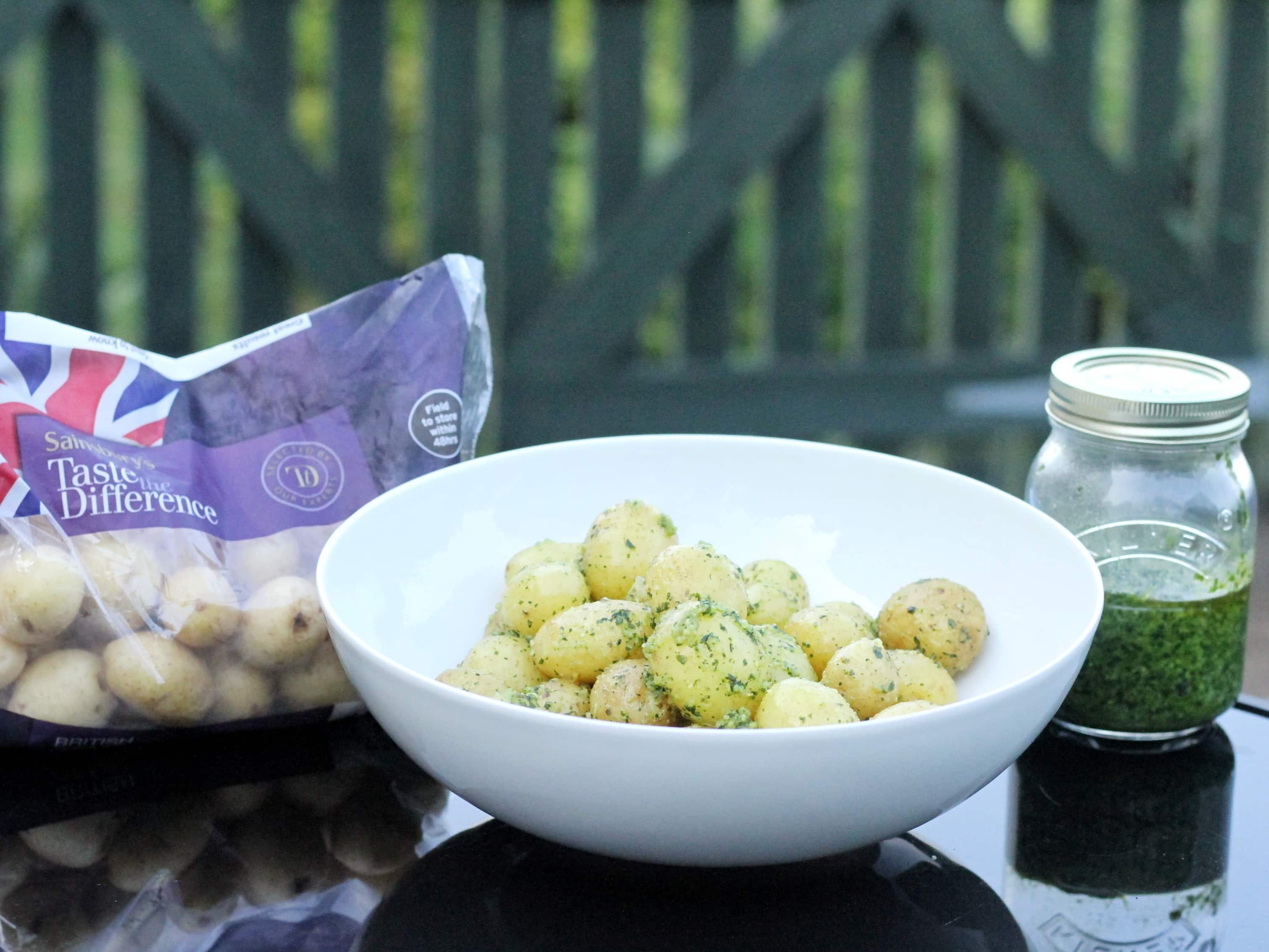 British Gem Potatoes with a Walnut, Parsley and Gruyère