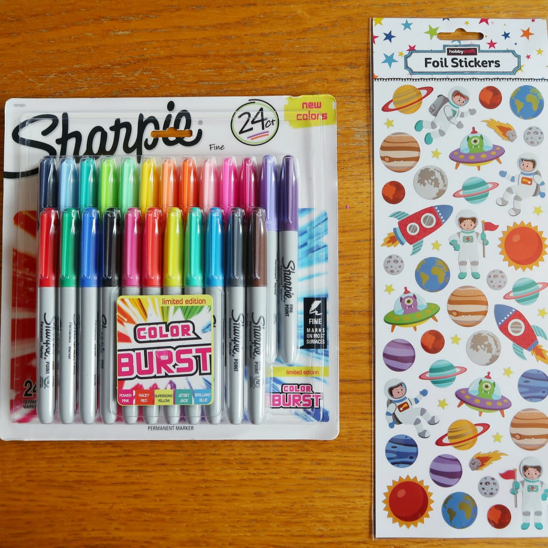 Sharpies and Stickers from Hobbycraft