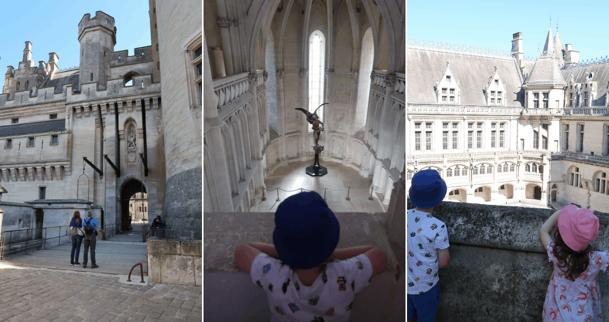 A collage of pictures of Chateau Pierrefonds