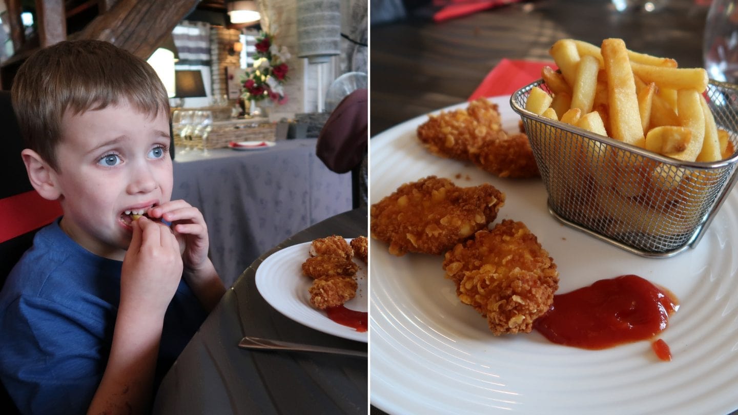 Biggest eating chicken nuggets at La Croix du Vieux Pont