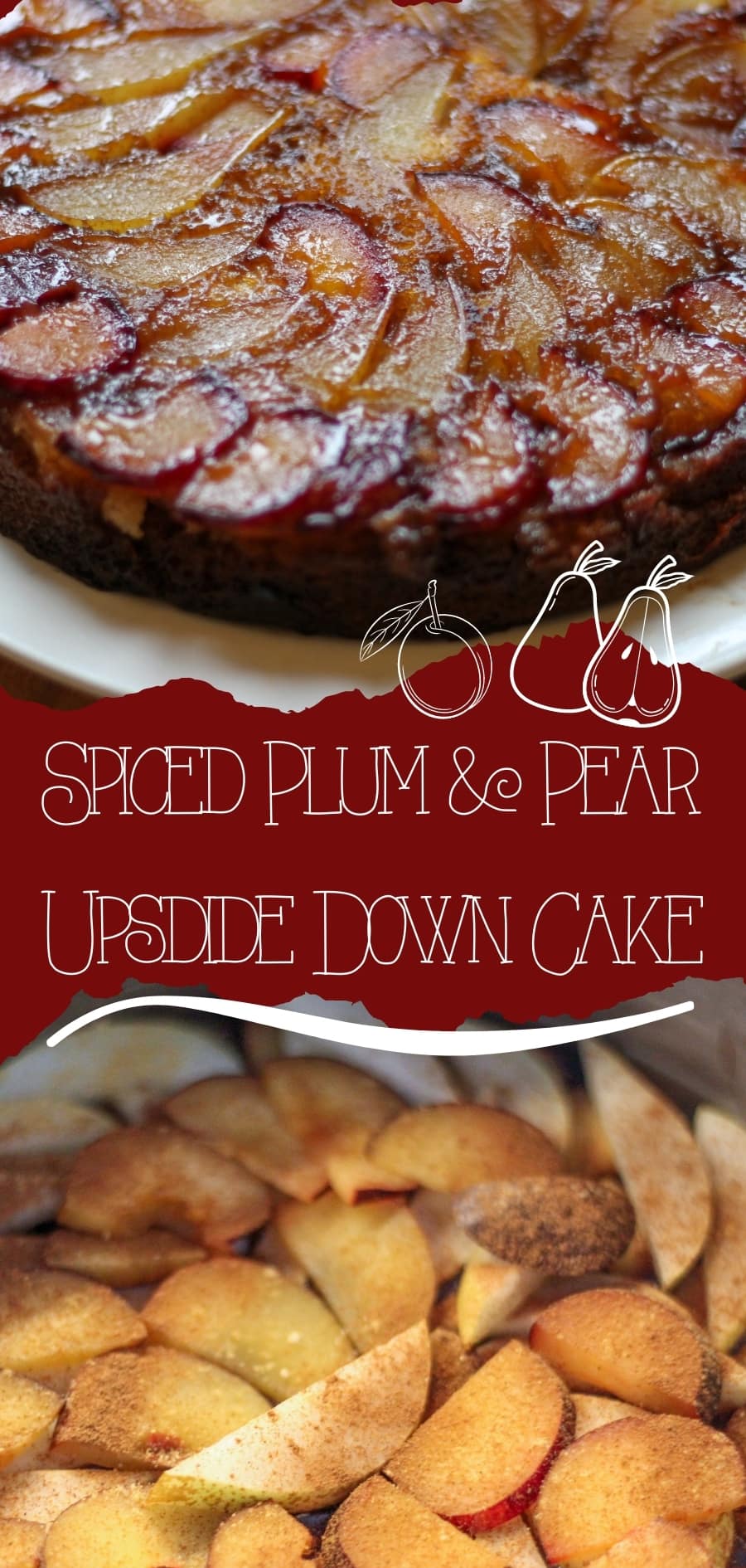 Plum and pear cake stock image. Image of delicious, plum - 15145925