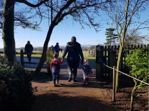 Me and the children walking in Croome