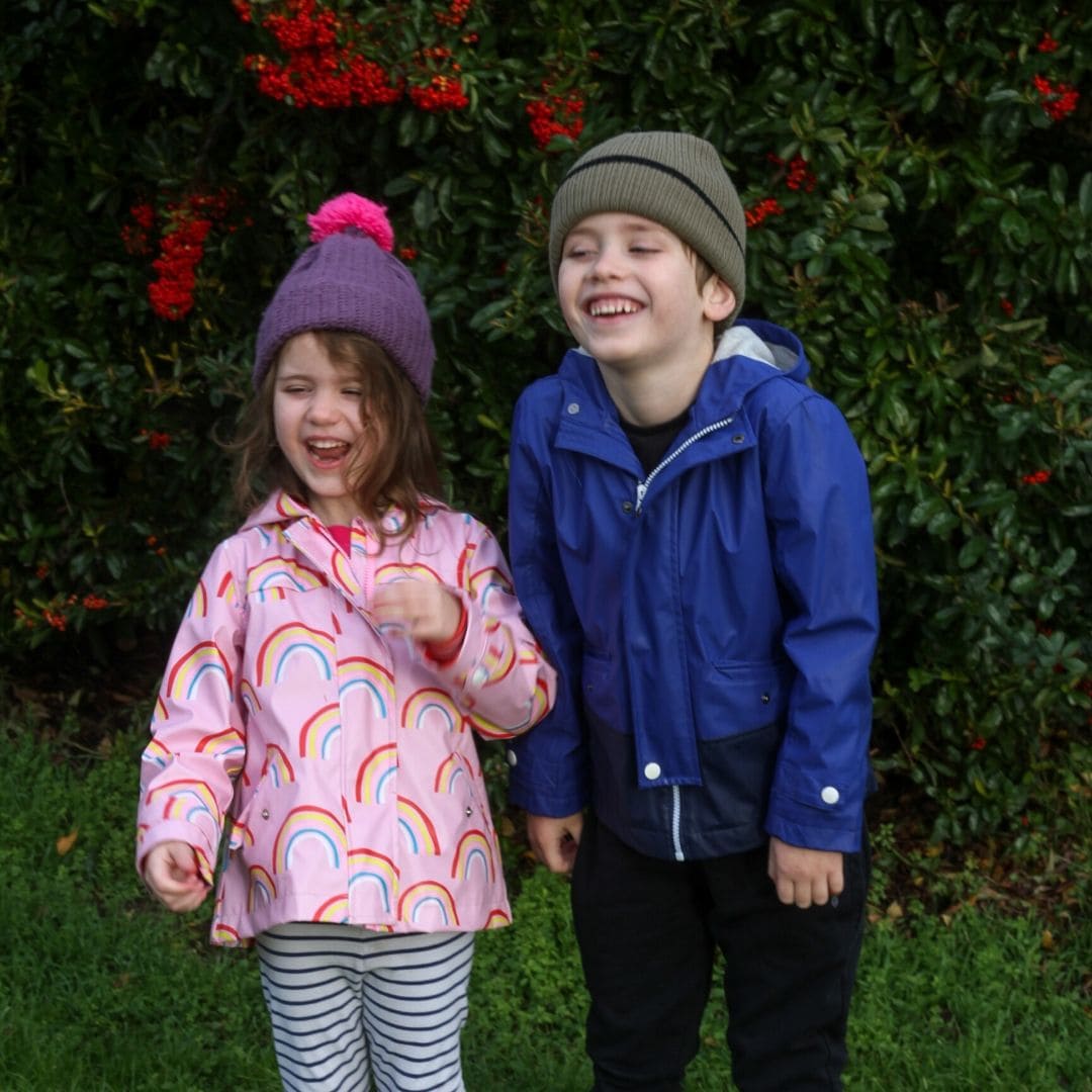 Biggest and Littlest laughing