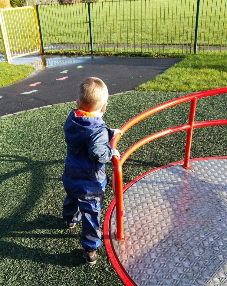 boy with roundabout